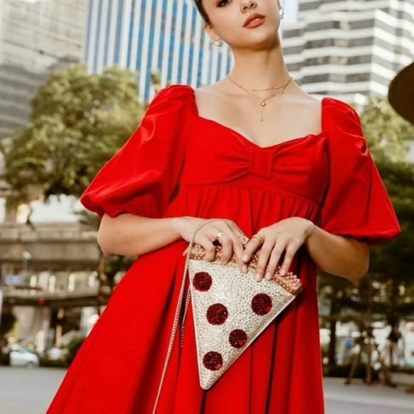New Kate Spade Slice Pizza Crossbody 3D Purse Bag Beaded Sequined Novelty Clutch - Picture 7 of 13
